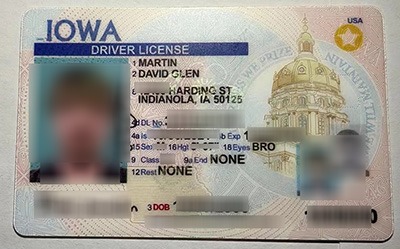 Buy Iowa Fake Driver's License