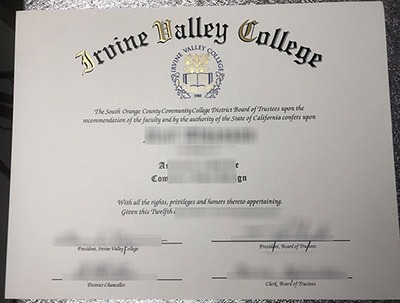Buy fake Irvine Valley College diploma