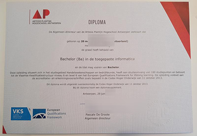 Buy fake AP Hogeschool Antwerpen diploma
