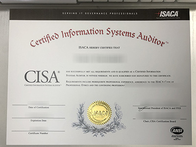 Buy fake CISA certificate