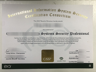 Buy fake CISSP certificate