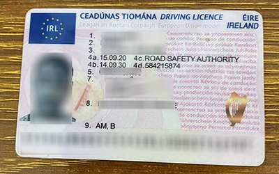 Buy fake Ireland Driver's License