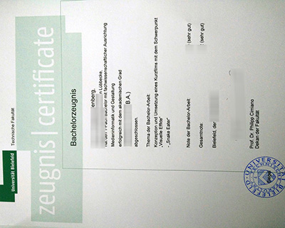 Fake Universität Bielefeld Urkunde