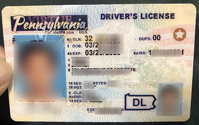 Fake Pennsylvania ID
