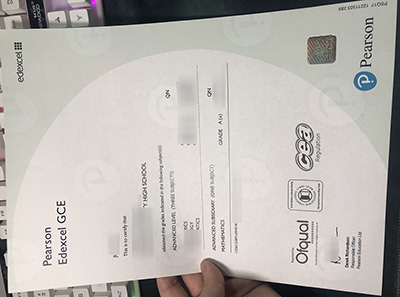 Fake Pearson Edexcel Certificate