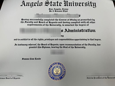 Angelo State University Diploma