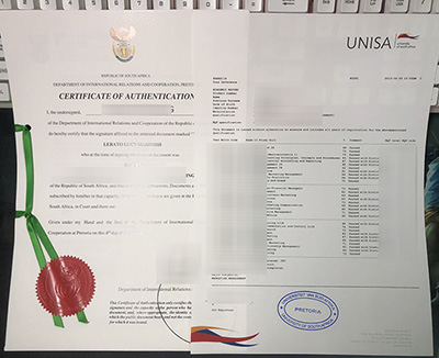 UNISA Transcript and South Africa Apostille