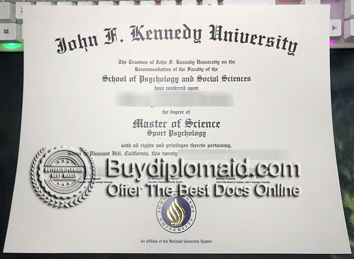 John F. Kennedy University Diploma