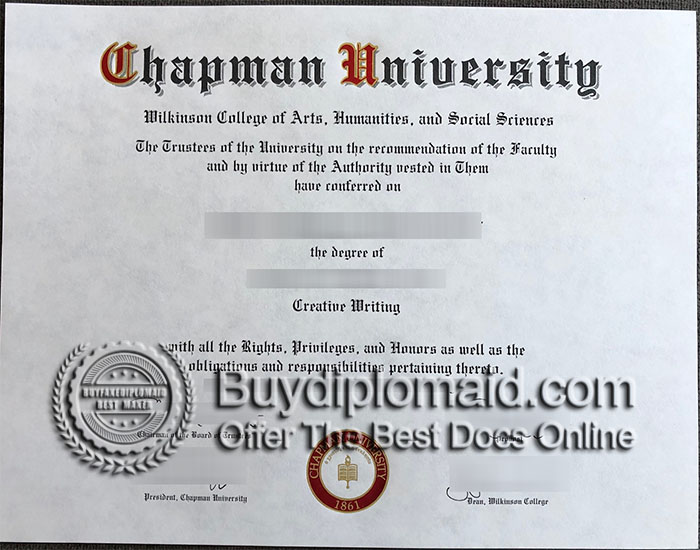 Buy fake Chapman University degree