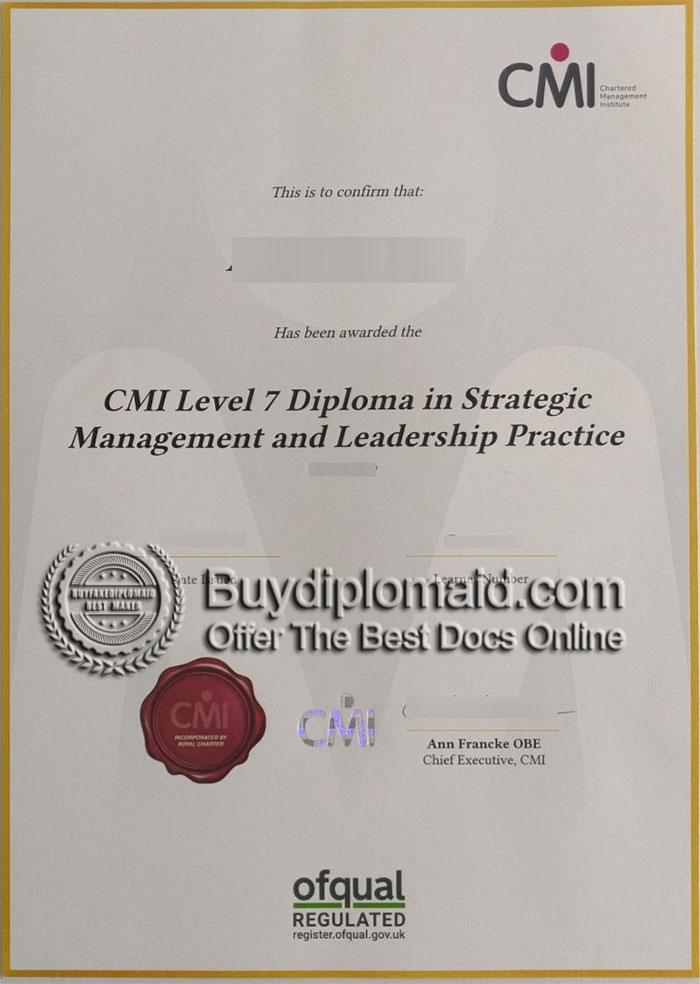 fake CMI Level 7diplomas