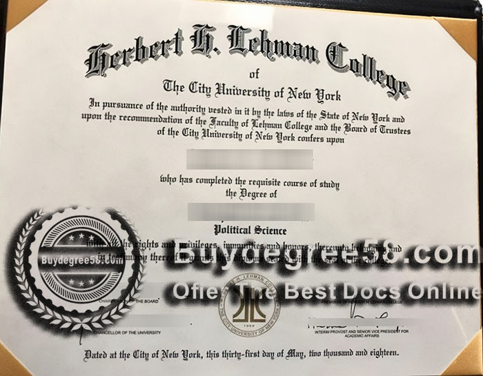 fake Lehman College diploma