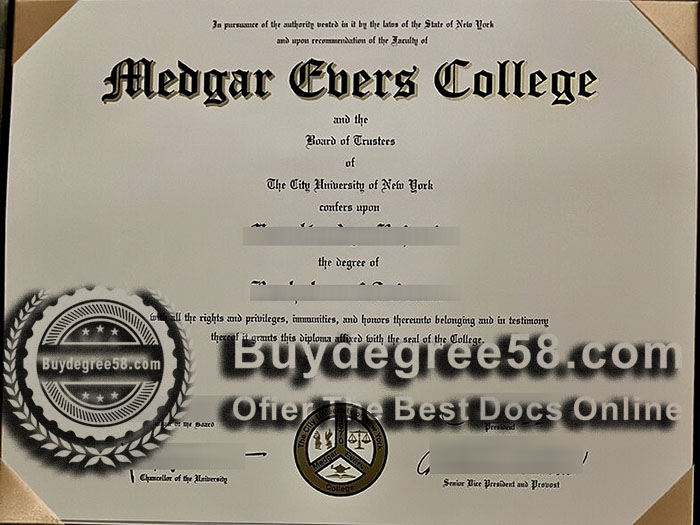 fake Medgar Evers College degree