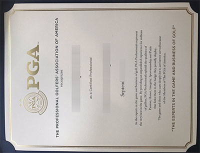 fake PGA certificate