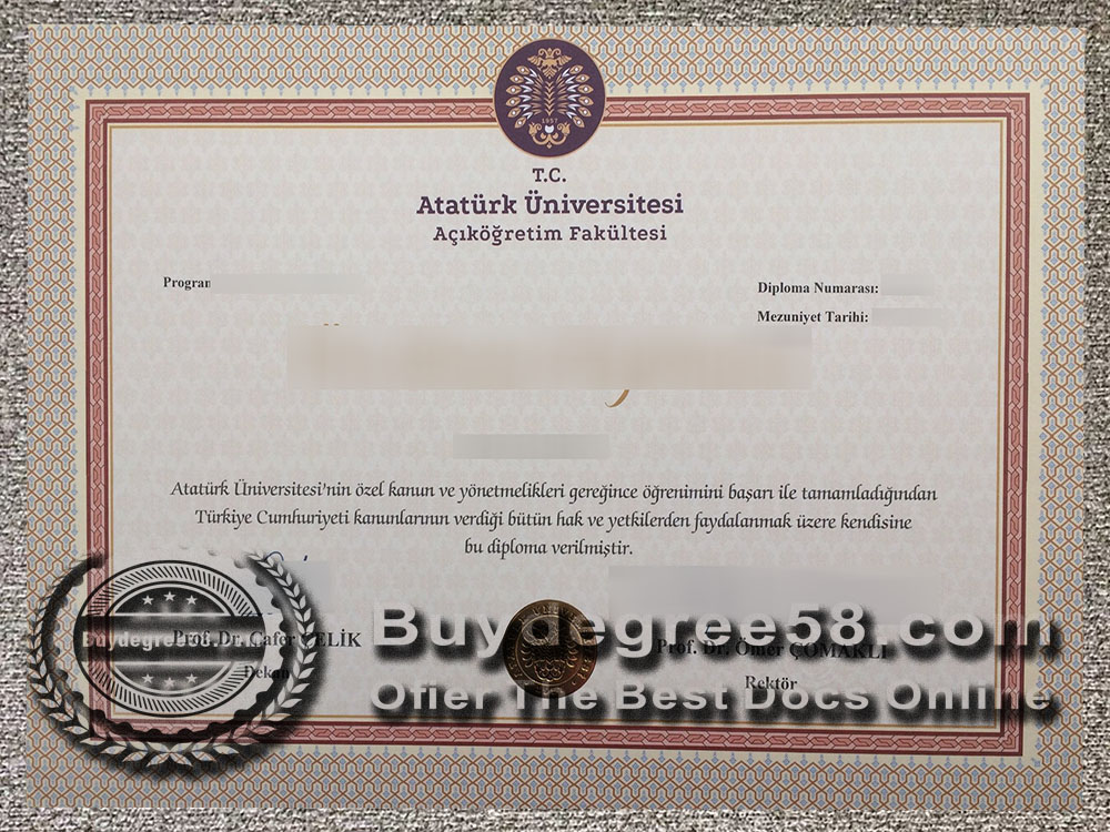 Atatürk Üniversitesi diplomas