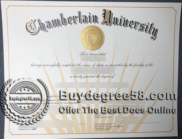 Chamberlain University degree