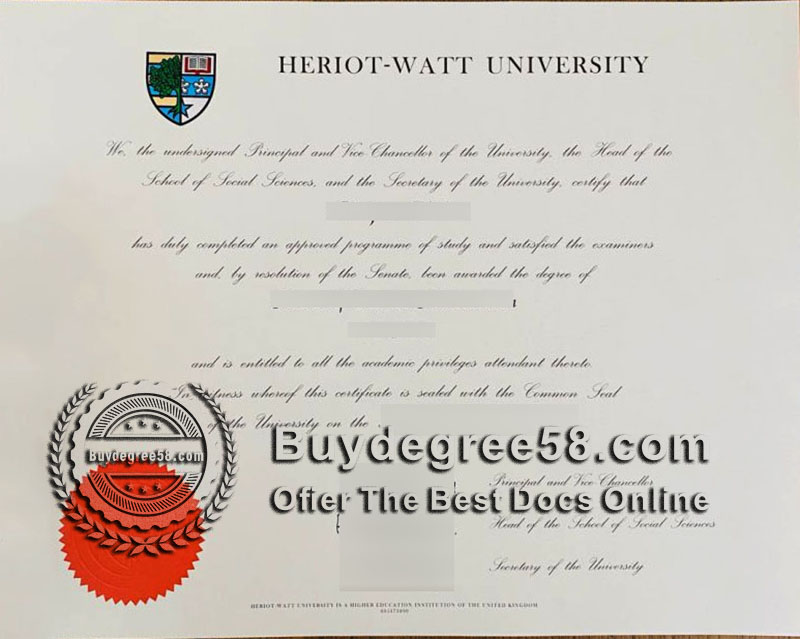 Heriot-Watt University degree