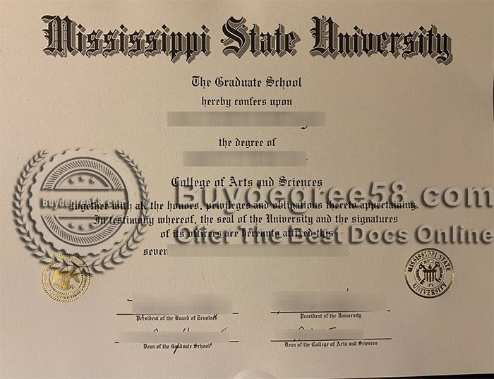 Mississippi State University diploma