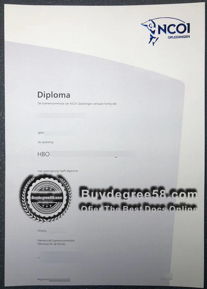 NCOI OPLEIDINGEN diploma
