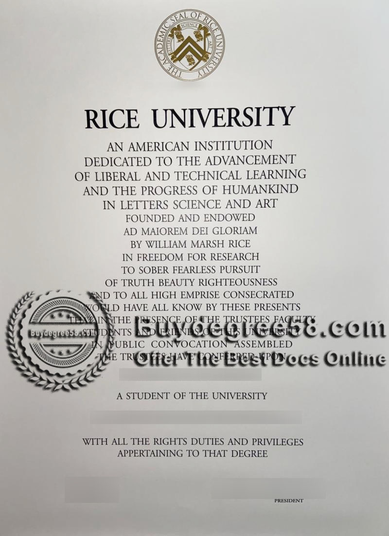 Rice University degree