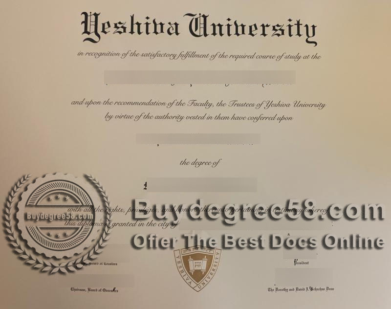 Yeshiva University degree