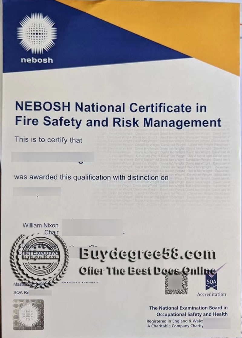 fake NEBOSH International Certificate in Fire Safety and Risk Management