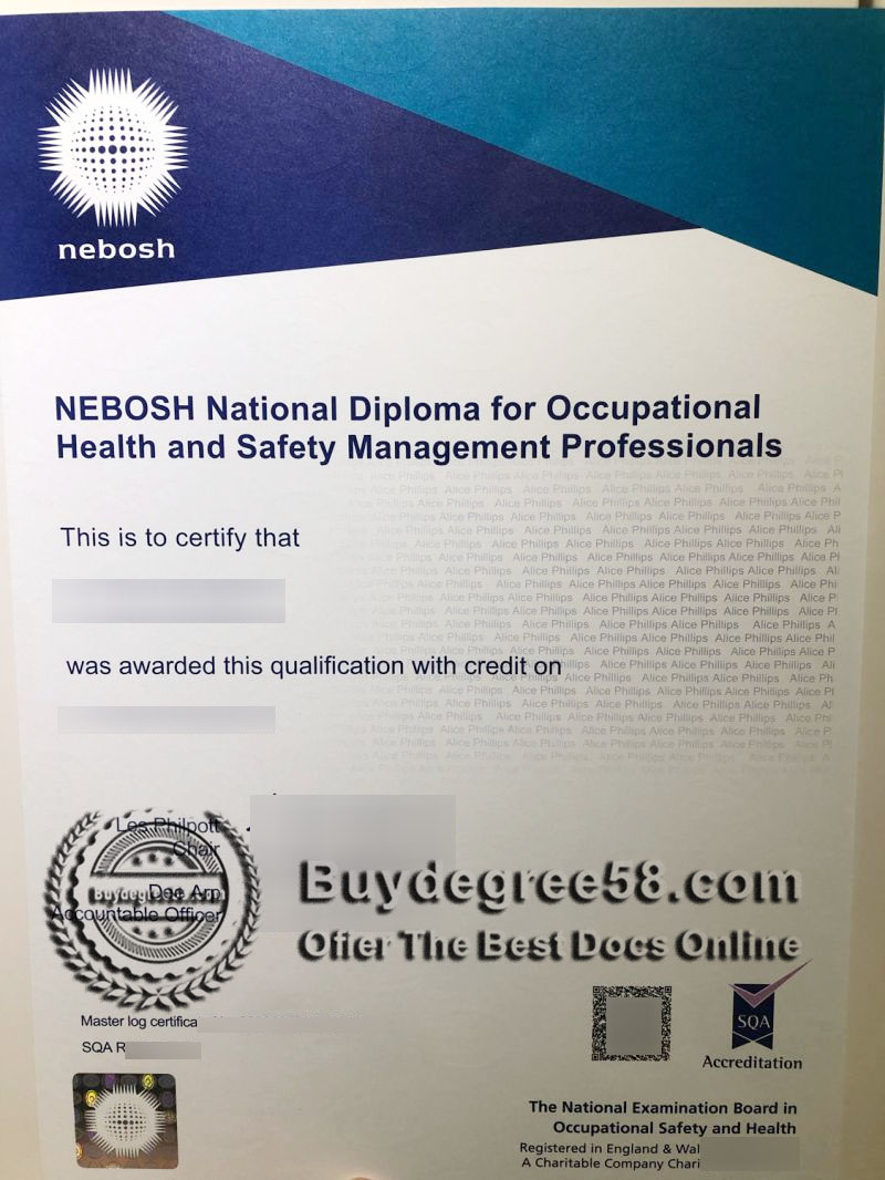 fake NEBOSH Level 6 National Diploma for Occupational Health and Safety Management Professionals