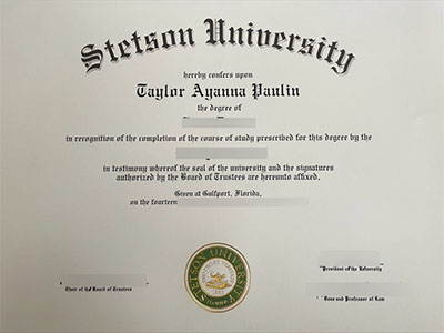 fake Stetson University diploma
