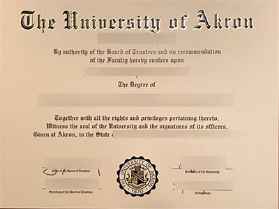 fake University of Akron degree