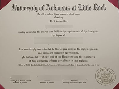 fake University of Arkansas at Little Rock diploma