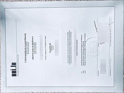 fake University of Luxembourg diploma